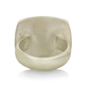 Ananda Khalsa Rose Cut Square Labradorite Ring | Quadrum Gallery