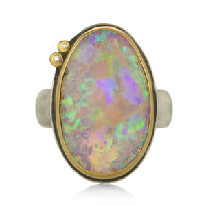 Ananda Khalsa Boulder Opal Ring with Diamonds | Quadrum Gallery
