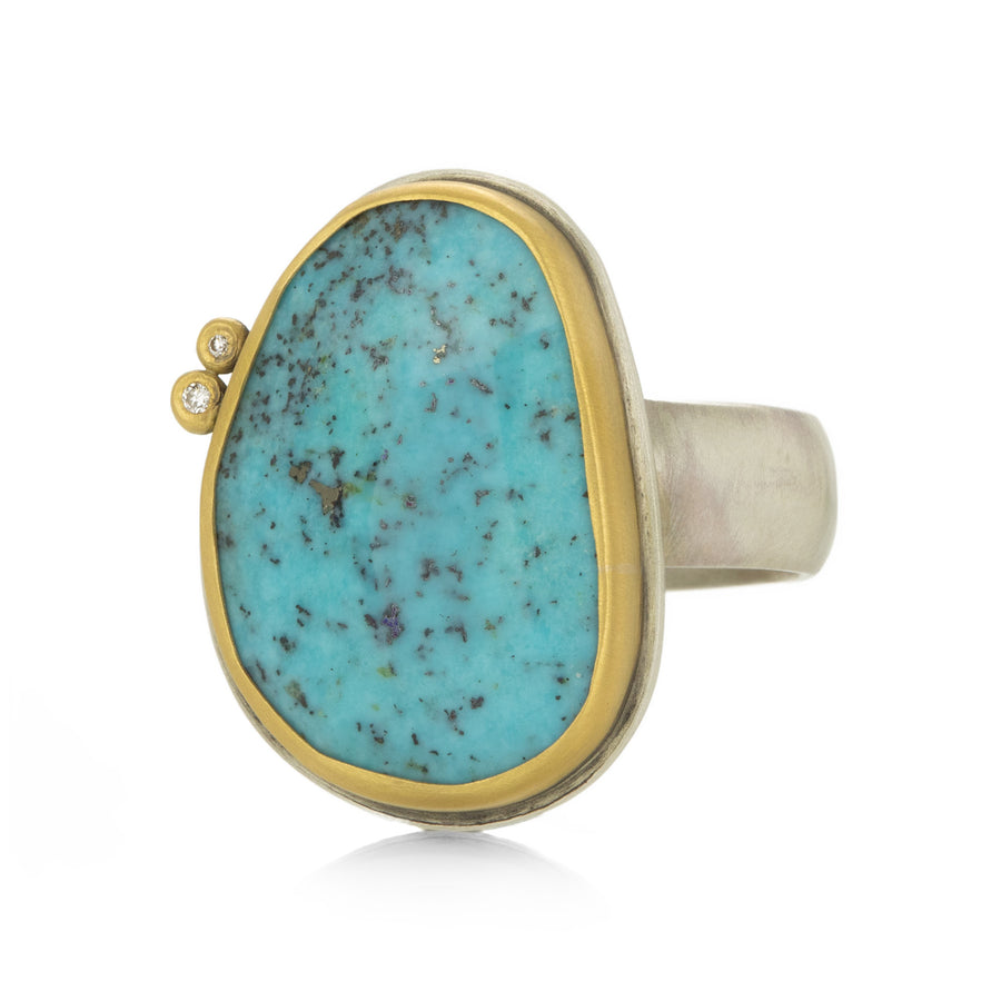 Ananda Khalsa Rose Cut Turquoise Ring | Quadrum Gallery
