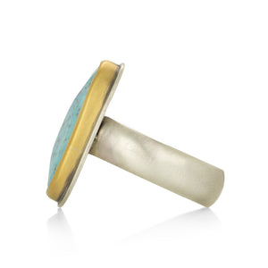 Ananda Khalsa Rose Cut Turquoise Ring | Quadrum Gallery