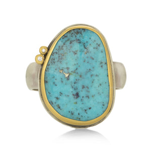 Ananda Khalsa Rose Cut Turquoise Ring | Quadrum Gallery