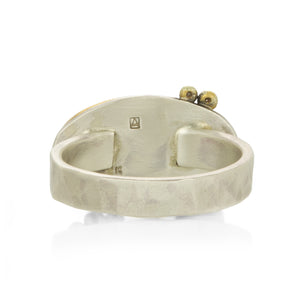 Ananda Khalsa Rose Cut Labradorite Ring with Diamonds | Quadrum Gallery
