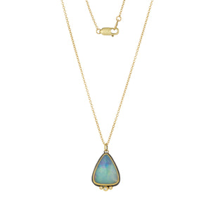 Ananda Khalsa Rose Cut Ethiopian Opal Pendant Necklace | Quadrum Gallery