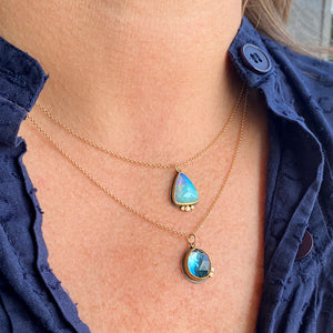 Ananda Khalsa Rose Cut Ethiopian Opal Pendant Necklace | Quadrum Gallery