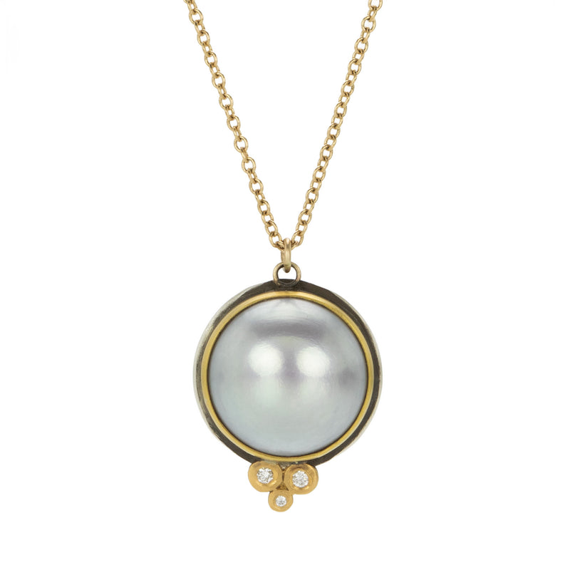 Ananda Khalsa Gray Pearl Pendant Necklace | Quadrum Gallery