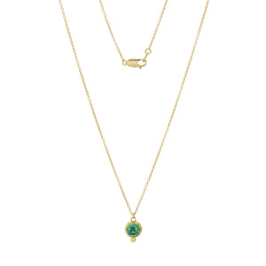 Ananda Khalsa Rose Cut Emerald Pendant Necklace | Quadrum Gallery