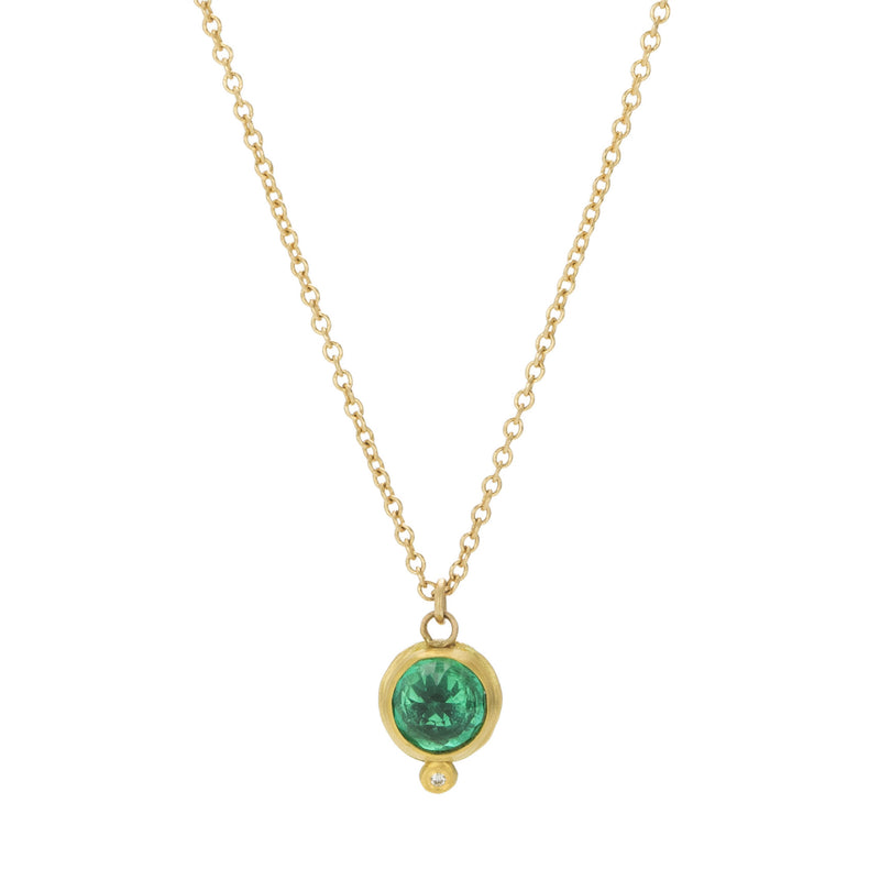 Ananda Khalsa Rose Cut Emerald Pendant Necklace | Quadrum Gallery