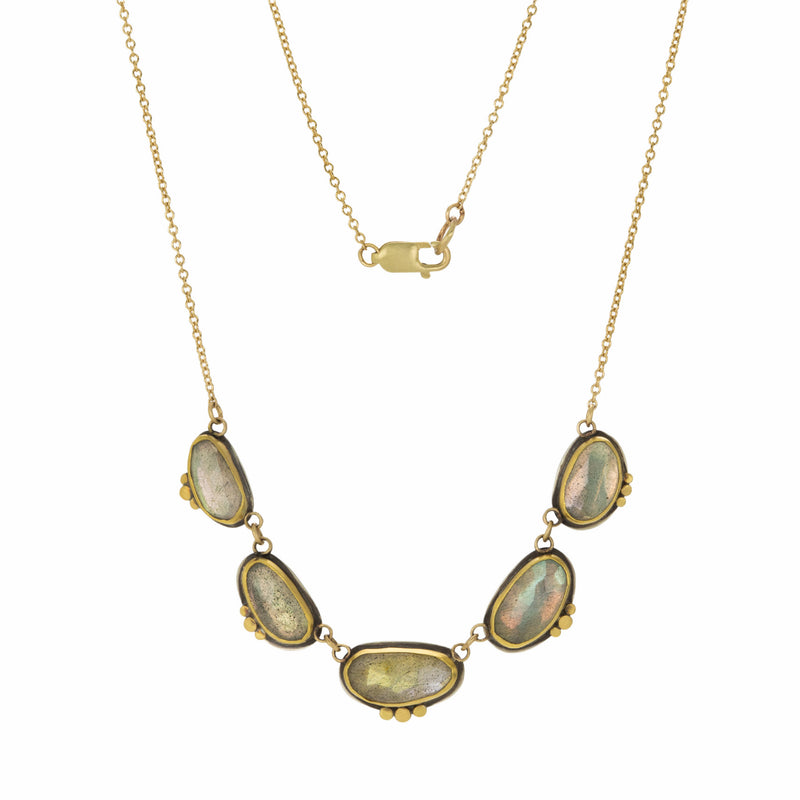 Ananda Khalsa Five Stone Labradorite Necklace | Quadrum Gallery