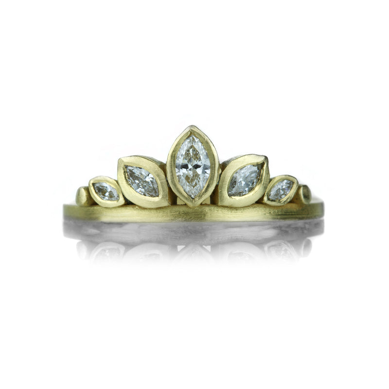 Ananda Khalsa Full White Diamond Lotus Band | Quadrum Gallery