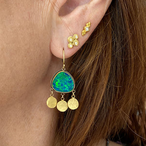 Ananda Khalsa Raised Disc Diamond Studs | Quadrum Gallery