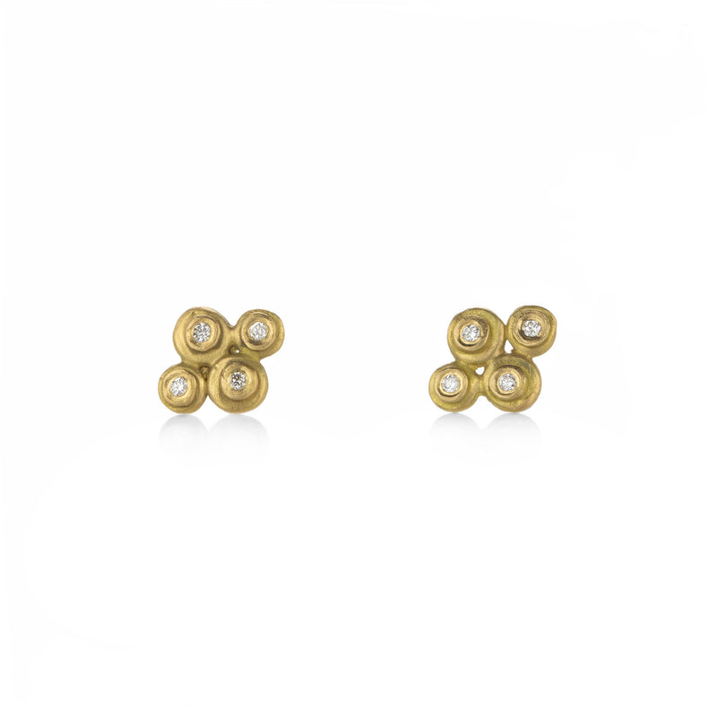 Ananda Khalsa Raised Disc Diamond Studs | Quadrum Gallery