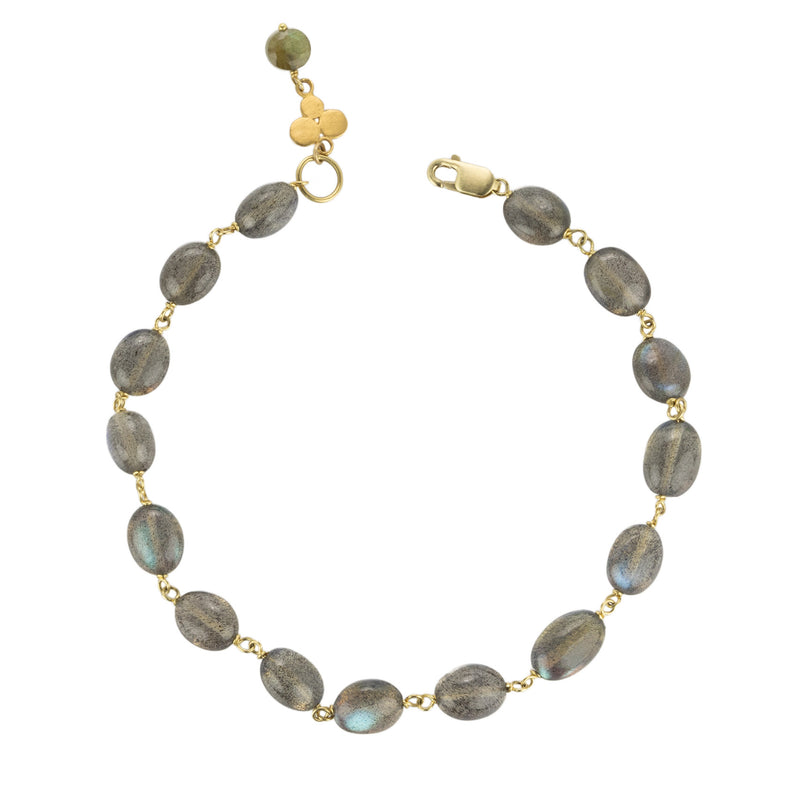 Ananda Khalsa 18k Smooth Labradorite Beaded Bracelet | Quadrum Gallery