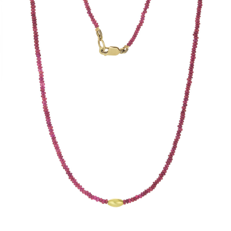 Ananda Khalsa Ruby Necklace with Rice Bead | Quadrum Gallery