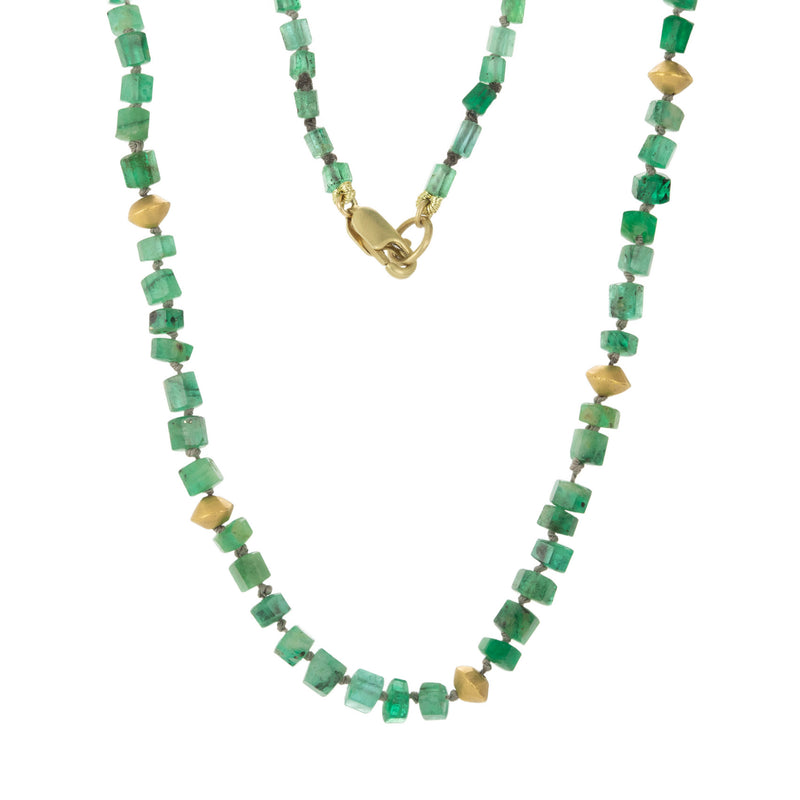 Ananda Khalsa Emerald Crystal Beaded Necklace | Quadrum Gallery