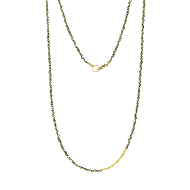 Ananda Khalsa Pyrite Beaded Necklace  | Quadrum Gallery