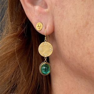 Ananda Khalsa Four Directions Green Tourmaline Earrings | Quadrum Gallery