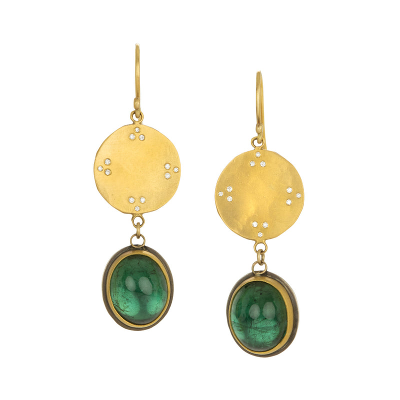 Ananda Khalsa Four Directions Green Tourmaline Earrings | Quadrum Gallery