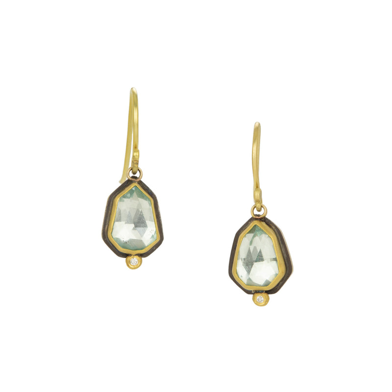 Ananda Khalsa Blue Topaz Pagoda Drop Earrings | Quadrum Gallery
