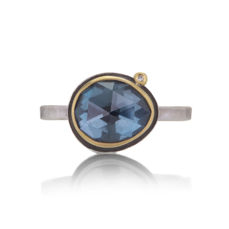 Ananda Khalsa Rose Cut London Blue Topaz Ring | Quadrum Gallery