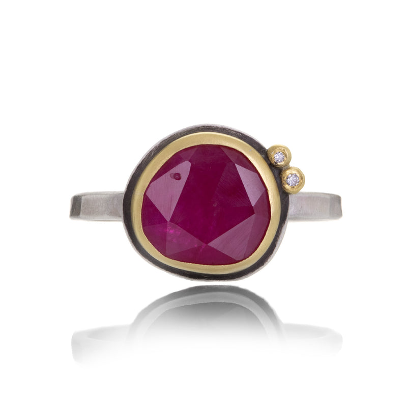 Ananda Khalsa Rosecut Ruby Ring  | Quadrum Gallery