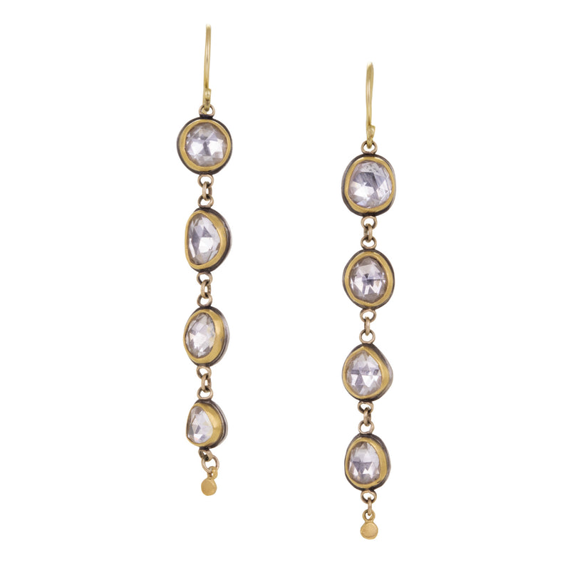 Ananda Khalsa Rose Cut Zircon Drop Earrings | Quadrum Gallery