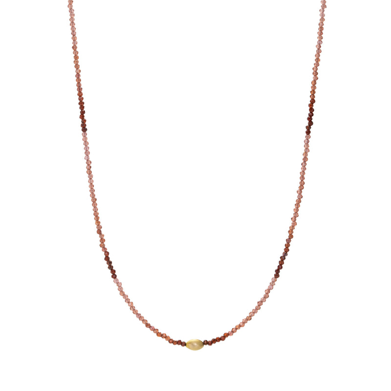 Ananda Khalsa Tiny Beaded Ombre Garnet Necklace | Quadrum Gallery