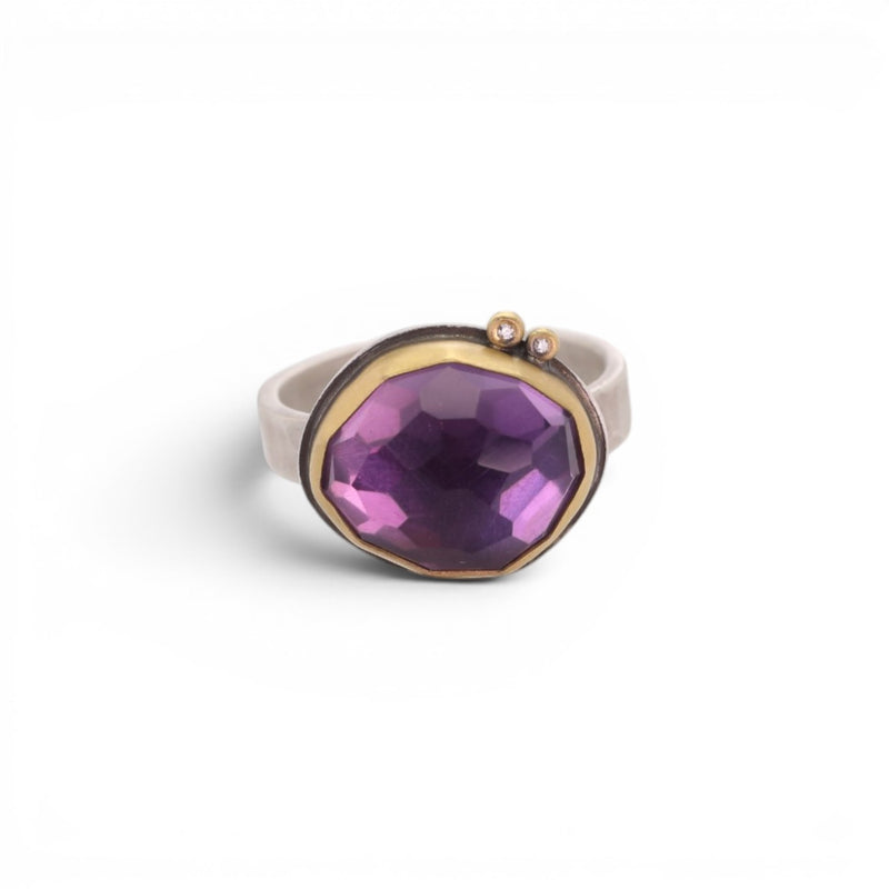 Ananda Khalsa Rose Cut Amethyst Ring | Quadrum Gallery