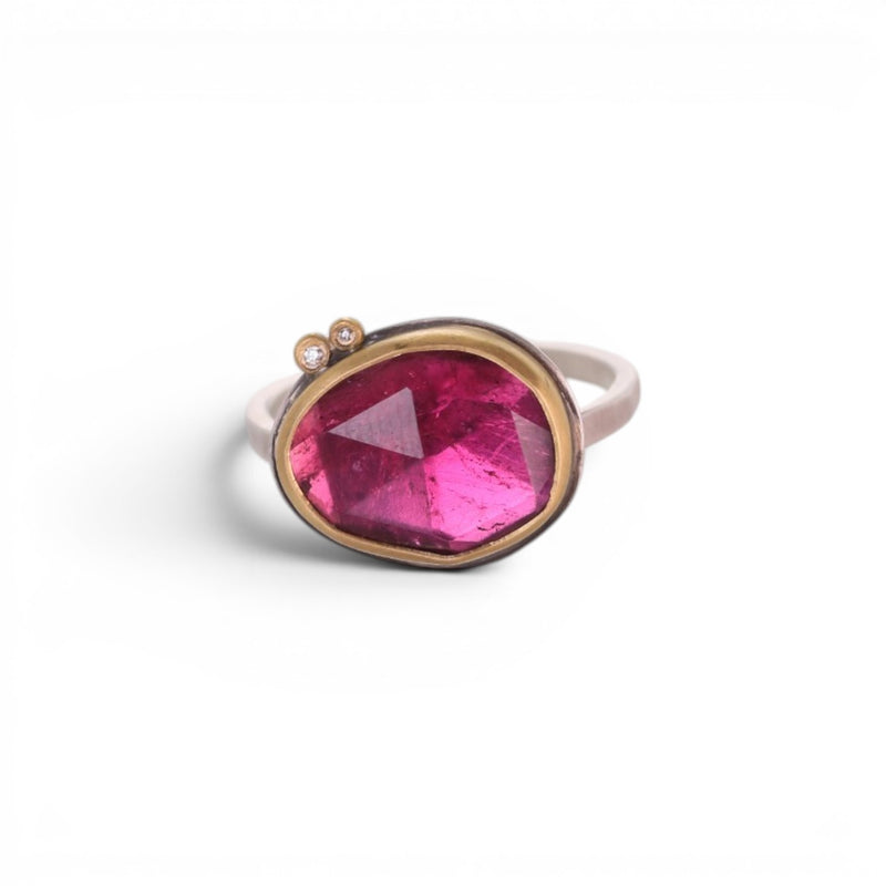 Ananda Khalsa Rose Cut Pink Tourmaline  Ring | Quadrum Gallery