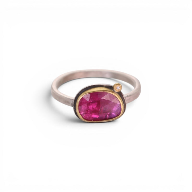 Ananda Khalsa Rosecut Ruby Ring | Quadrum Gallery