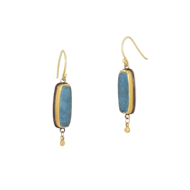 Ananda Khalsa Chrysocolla Druzy Earrings | Quadrum Gallery