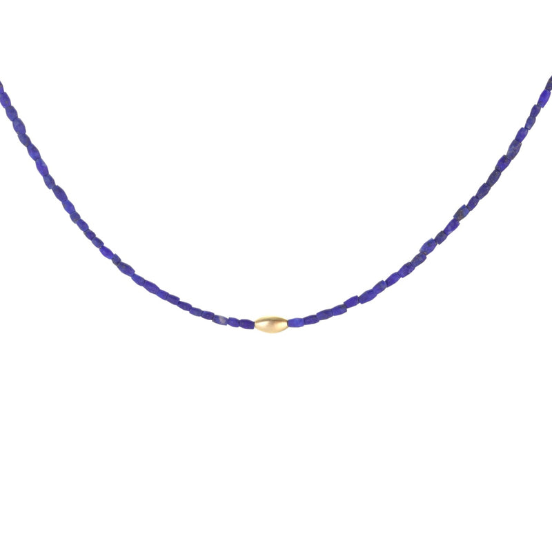Ananda Khalsa Lapis Necklace with Rice Bead | Quadrum Gallery