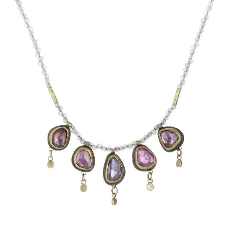 Ananda Khalsa Beaded Labradorite Necklace with Sapphires | Quadrum Gallery