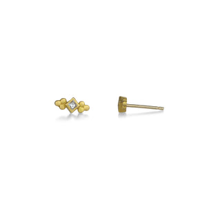 Ananda Khalsa Princess Cut Diamond Trio Studs | Quadrum Gallery