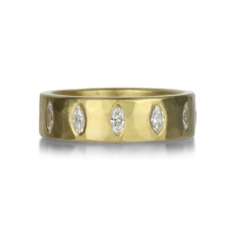 Ananda Khalsa Hammered Marquise Diamond Band | Quadrum Gallery