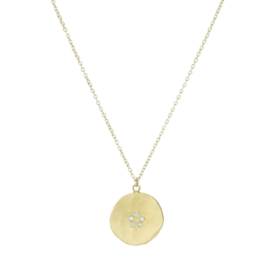 Ananda Khalsa Hammered Disc Pendant Necklace | Quadrum Gallery