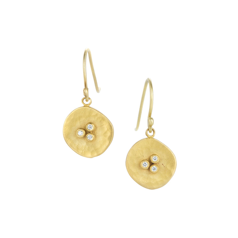 Ananda Khalsa 22k Large Bud Drop Earrings with Diamonds | Quadrum Gallery