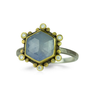 Ananda Khalsa Rose Cut Pale Blue Sapphire Ring | Quadrum Gallery