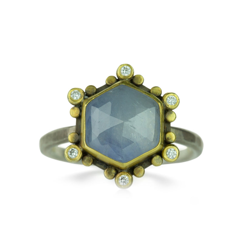 Ananda Khalsa Rose Cut Pale Blue Sapphire Ring | Quadrum Gallery