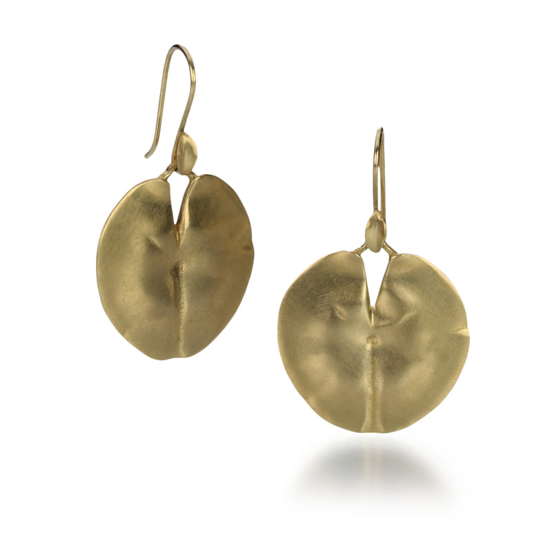 Annette Ferdinandsen Gold Lily Pad Earrings | Quadrum Gallery