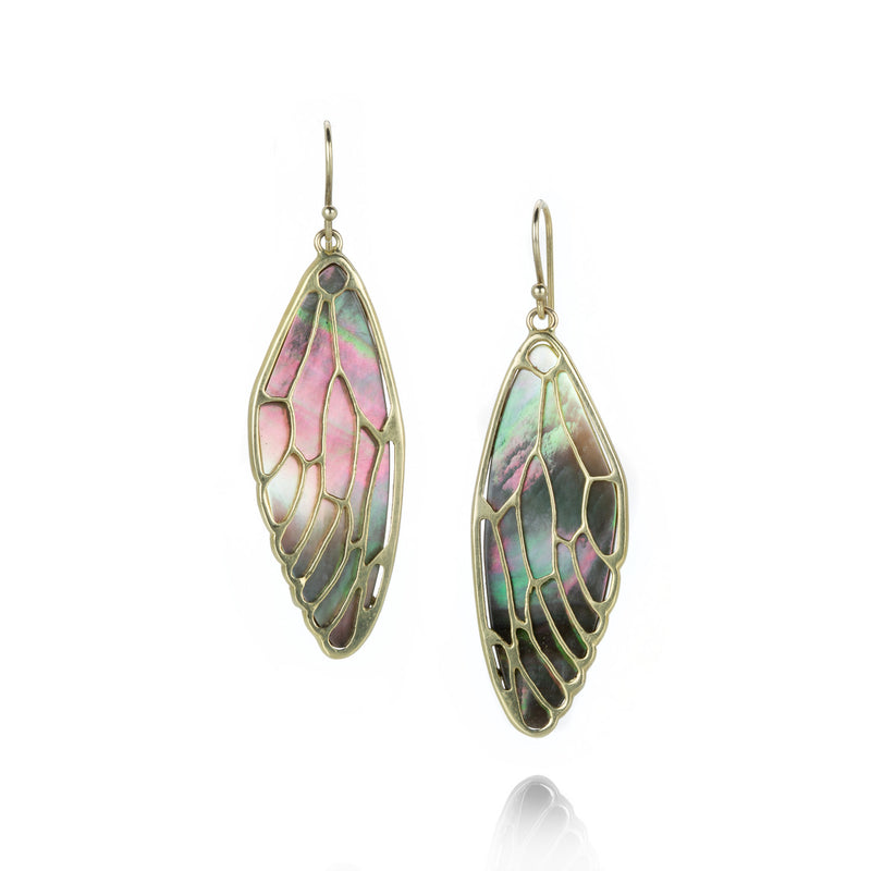 Annette Ferdinandsen Black Mother of Pearl Cicada Wing Earrings | Quadrum Gallery