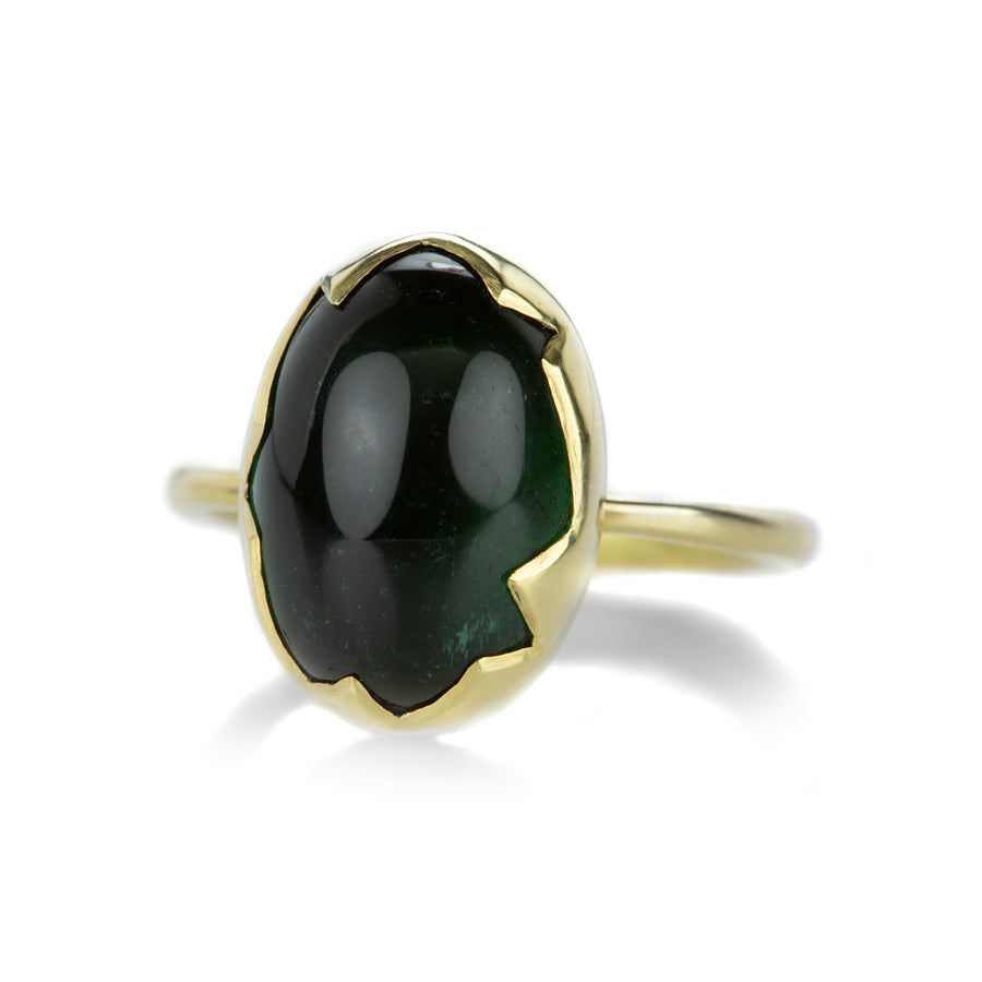 Annette Ferdinandsen 18k Green Tourmaline Egg Ring | Quadrum Gallery