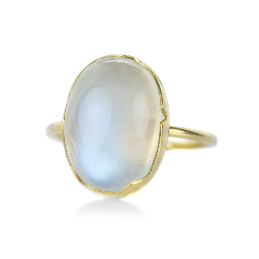 Annette Ferdinandsen 18k Rainbow Moonstone Egg Ring | Quadrum Gallery