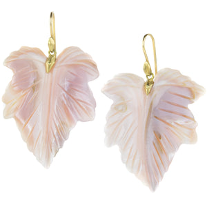 Annette Ferdinandsen Mother of Pearl Fancy Leaf Earrings  | Quadrum Gallery