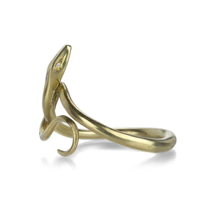 Annette Ferdinandsen Serpent Ring with Diamond Eyes | Quadrum Gallery