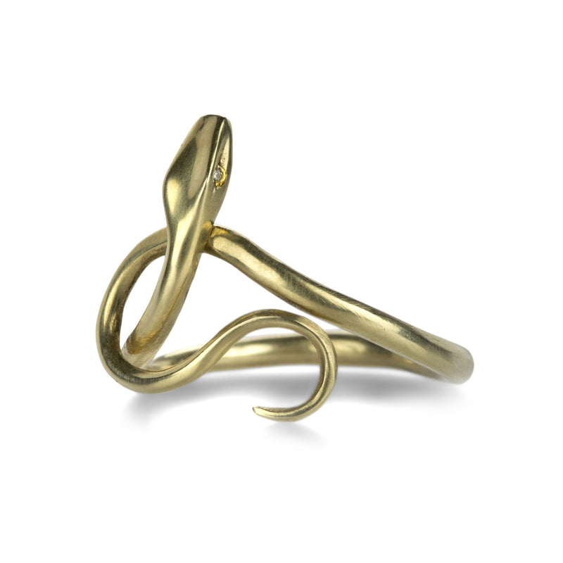 Annette Ferdinandsen Serpent Ring with Diamond Eyes | Quadrum Gallery