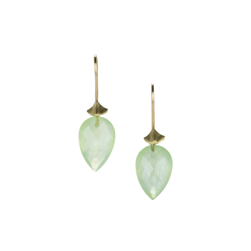 Annette Ferdinandsen 14k Large Prehnite Simple Bug Earrings | Quadrum Gallery