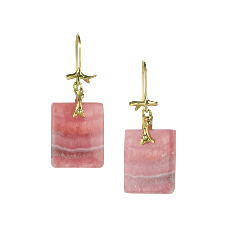 Annette Ferdinandsen Rhodochrosite Grapefruit Slice Earrings | Quadrum Gallery