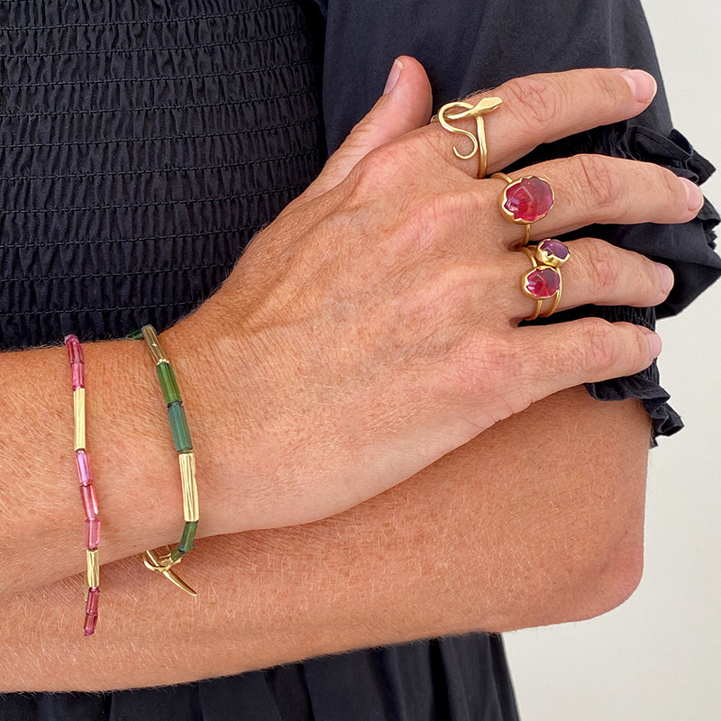 Annette Ferdinandsen Pink Tourmaline Reed Bracelet | Quadrum Gallery