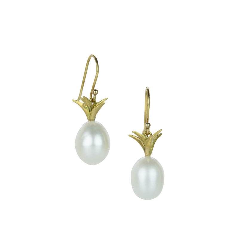 Annette Ferdinandsen White Pearl Pineapple Drop Earrings | Quadrum Gallery
