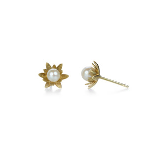 Annette Ferdinandsen Water Lily Pearl Blossom Studs | Quadrum Gallery